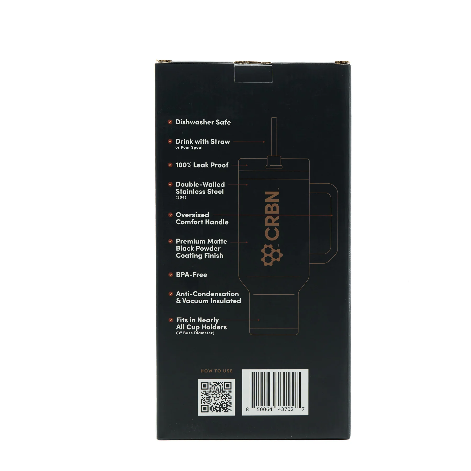 CRBN Tumbler Water Bottle (40oz) - Image 3